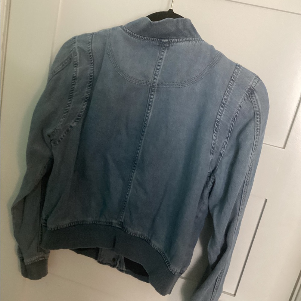 Pilcro Chambray Bomber Jacket